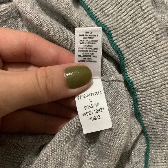 Bonobos Slim Fit Crewneck Sweater Men Size Large 100% Linen Light Gray - Picture 5 of 8